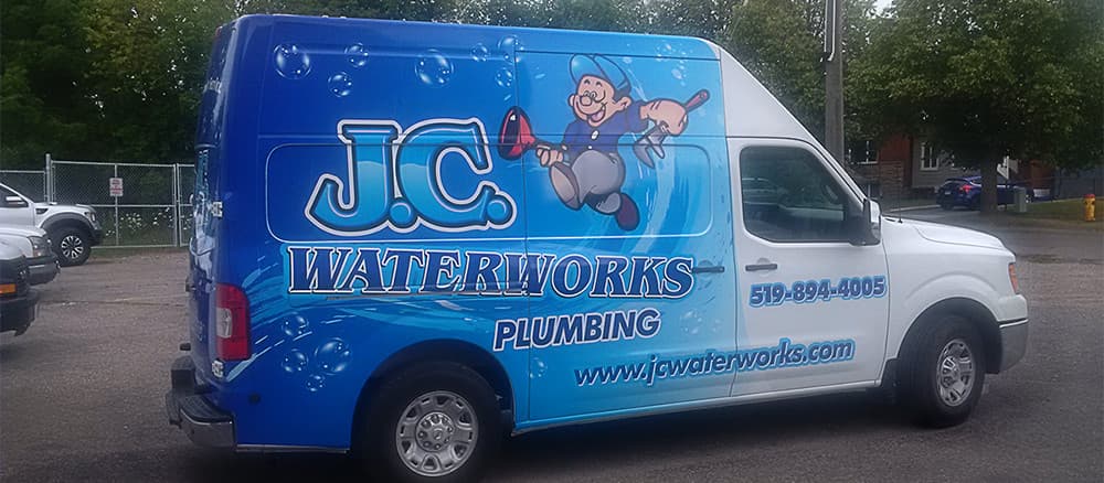 J.C. Waterworks service truck